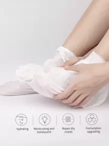 5/10 件烟酰胺山羊奶足膜 40g/对，丝滑保湿深层滋养，适合干燥、粗糙、龟裂的皮肤，男女皆宜 - 白色 - 查看 6