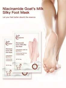 5/10 件烟酰胺山羊奶足膜 40g/对，丝滑保湿深层滋养，适合干燥、粗糙、龟裂的皮肤，男女皆宜 - 白色 - 查看 4