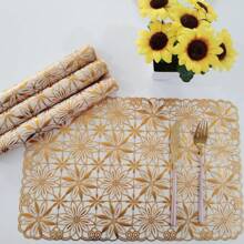 4 件欧式 PVC 餐垫、桌垫装饰 - 彩色 - 查看 8