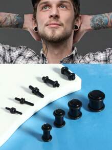 9-36PC Ear Stretching Kit 14G-10mm - Acrylic Earring Plugs Gauge Tapers Tunnels - Lightweight Expanders For Men Women - Ear Tunnel - View 4
