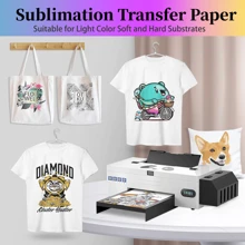 A4 Size 100 Sheets Sublimation Transfer Paper, 105G, 8.3*11.7 Inch Printable Sublimation Paper, Compatible With Inkjet Printers, DIY T-Shirts, Mugs And Other Light Color Soft/Hard Substances - White - View 4