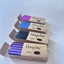 1 Box Colorful Staples - Made Of Metal Material, General Office Staples, File Staples, Used For Binding Books And Office Documents And Invoices - Multicolor - View 8