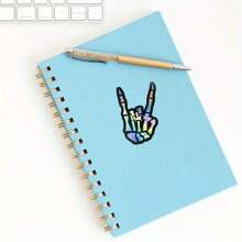 1/2/3pcs Rock Skeleton Sticker, Skeleton Sticker, Rock And Roll Sticker, Skeleton Hand Sticker, Laptop Sticker, Water Bottle Sticker, Halloween Stickers,Self-Adhesive, Single Use, Fade-Resistant, Perfect For Laptops, Water Bottles,School Supplies,Back To School - Multicolor - View 10
