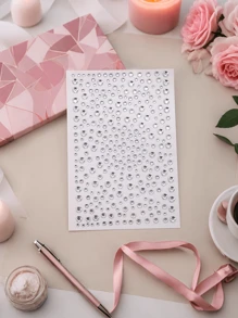 5pcs Multicolor Purchase Products DIY Faux Pearl Stickers Self Adhesive Decorative Stickers Acrylic Shiny Crystal Gem Stickers Can Be Pasted On The Face, Hair, Eyes, Mouth, Cosmetics, Nails, Body, Crafts ,Hair Styling Tools Hair Accessories - Multicolor - View 17