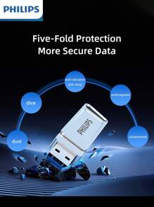 PHILIPS 256GB USB 闪存盘 | USB 3.2 Gen 1 速度 | 高达 150MB/S | 优质金属外壳 | 256GB