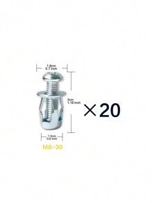 20/48/90 pièces Ensemble écrou à pétales premium - en acier au carbone , résistant à la rouille, facile à installer avec des pinces pour une décoration d'intérieur sécurisée et des projets de construction sur cloisons sèches et murs creux