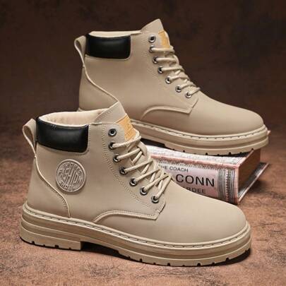 Botas masculinas para caminhadas ao ar livre, botas respiráveis, confortáveis e antiderrapantes, adequadas para caminhadas, trilhas, primavera, outono e inverno, combinadas com jeans