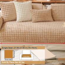 1 件简约蓬松沙发垫套，防滑四季沙发保护套，宠物友好型 - 彩色 - 查看 16