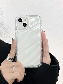 2 chiếc/bộ: 1 ốp điện thoại thiết kế laser trong suốt tối giản, 1 ốp điện thoại màu xanh lá cây sang trọng, tương thích với iPhone - Nhiều màu - Xem 9