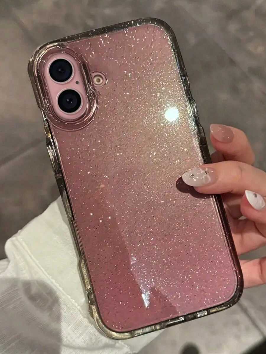 Ốp lưng điện thoại trong suốt hình ngôi sao lấp lánh, tương thích với iPhone 16 15 14 13 12 11 Pro Max Plus 8 7, chất liệu silicon mềm mại, lý tưởng để làm quà tặng. Thích hợp cho lễ hội và Giáng sinh. - màu đen - Xem 1