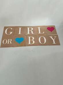1 pezzo/2 pezzi/Set Banner per la scoperta del sesso del bambino Boy or Girl in carta kraft vintage per decorazione festa festa di nascità