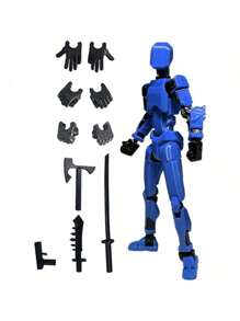 1Figuras Articuladas Robots Dummy 13 Armada Con Rayo 3d - Azul Marino - Ver 1