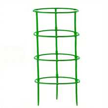 Green Plastic Plant Support Stakes, Semi-Circular Plant Support Rings, Climbing Plant Tomato Cages, Flower & Vegetable Vines, Potted Plant & Garden Trellis
