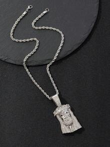 1 szt. Modny, wyjątkowy naszyjnik z kryształkami, odpowiedni dla mężczyzn i kobiet na co dzień/na ulicę, idealny prezent na Boże Narodzenie, Nowy Rok, Walentynki