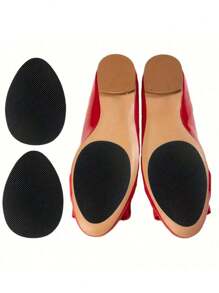 1 Cặp/3 Cặp/5 Cặp Miếng Dán Bảo Vệ Đế Giày Chống Trượt Tự Dính, Miếng Dán Đế Giày Cao Gót Chống Mòn Bằng Cao Su Dày, Ngăn Đế Giày Bị Mài Mòn Và Tiếng Ồn - màu đen - Xem 5