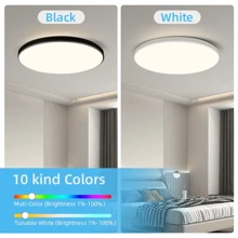 CANMEIJIA 1pc LED Ceiling Light, Minimalist Design, 110V/220V, RGB Lighting, Remote Control, Suitable For Living Room Lighting, Ultra-Thin Ceiling Lamp