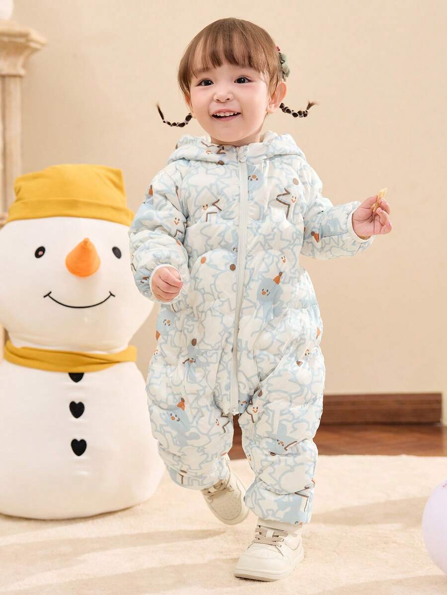 Balabala 婴儿轻便羽绒连体衣男孩和女孩 2024 年冬季服装