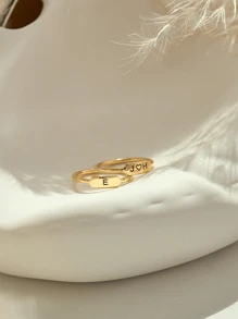 Personalized Mini Oval Bar Ring, Custom Engrave Ring, Minimal Initial Ring, Name Ring, Stackable Engraved Rings, Birthday Gift For Mom