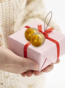 1pc Solid Copper Wind Chime With Clapper Bell, Metal Small Copper Bell, Wind Chime DIY Materials, Bell, Anti-Theft Bell - Gold - View 2