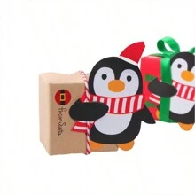 50 piezas Tarjetas de papel de Navidad, Tarjetas de papel con dibujos de Papá Noel, Tarjetas de papel con piruleta, Bolsas de regalo con pingüinos y muñecos de nieve, Decoración para fiesta de Año Nuevo, Fiesta de cumpleaños, Decoración de regalo, Tarjetas para insertar en decoración de fiesta, Decoración de Año Nuevo 2026