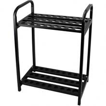 HOHOBLA Golf 27-Hole Cue Display Stand, Golf Club Organizer Golf Club Ground Metal Display Stand Golf Club Holder Rack Golf Putter Rack Golf Putters Golf Club Display Rack Putter Stand Holder Shelf - Black - View 6