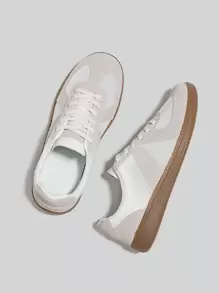 Alan Vincent 【德国训练师系列】2025新款女士休闲鞋平底运动鞋米色女士鞋日常搭配乐福鞋舒适时尚派对鞋