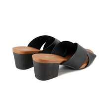Usaflex Women's Clogs With Textured Block Heel AE3219 - 黑色 - 查看 5