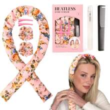 7PCS Set Heatless Hair Curlers Headband Hair Waving Rods Soft Curling Rollers With Bag - Multicolor - View 14