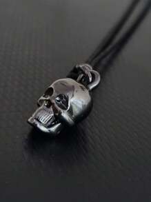 Silver Skull Necklace Silver Skull - Rock Style Accessory - Bạc - Xem 2