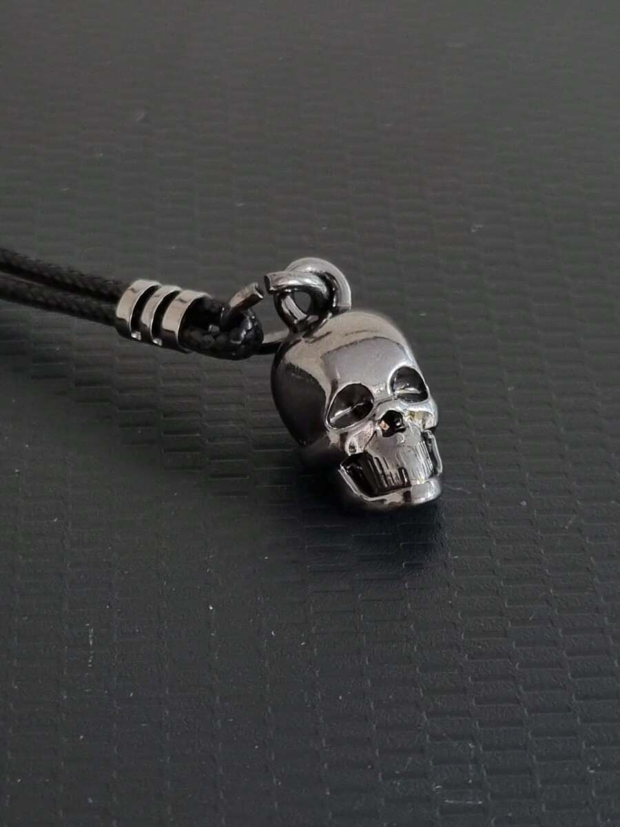 Silver Skull Necklace Silver Skull - Rock Style Accessory - Bạc - Xem 1