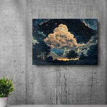Moonlit Night Star Gazing, Vintage Print, Art Prints, Dark Academia, Classical Prints, Witchy Aesthetic, Poster Prints,Decor  Print - Framed - View 3