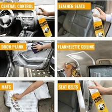 200ml Multi-Purpose Foaming Cleaner, Effectively Removes Stains Without Residue, Suitable For Leather Cleaning, Auto Interior & Home Cleaning, Auto Parts Cleaning, Use With Cleaning Cloth + Sponge For Convenience. - Multicolor - View 4