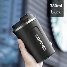 1pc 380ml/510ml Portable Coffee Cup, Travel Mug, Stainless Steel Vacuum Insulated Tumbler With Non-Slip Sleeve, Elegant Design For Latte, Coffee, Tea, Juice - Suitable For Both Men And Women Back To School