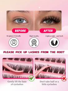 RITALASH RITALASH 40pcs 72pcs Cluster Lash DIY 6 Styles Eyelash Extensions D Curl Long Individual Lashes Mixed Tray Lash Clusters Extensions DIY Cluster Lash At Home