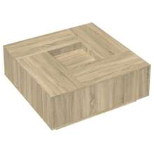 VidaXL Coffee Table Sonoma Oak 100x100x40 Cm Wood Material - 棕色 - 查看 3