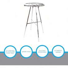 Chrome 36" Round Clothing Rack Height 48 - 72" H Leveler Glides Garment,Spring,Minimalist,Summer Tops