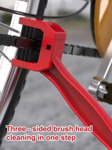 1pc Bicycle Chain Three-sided Cleaning Brush