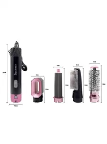5 In 1 Electric Hair Dryer Brush And Hair Curler 220V - A206 - 藕粉色 - 查看 4