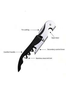 1pc Professional Waiter's Corkscrew Wine Bottle Opener Set,Colorful Wine Bottle Opener,Multifunctional Beer Bottle Opener,Creative Portable Bottle Opener,Suitable For Restaurants, Waiters, Bartenders, And Parties, For Outdoor, Camping, Gift For Father