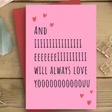 1pc Always Love Your Greeting Card Envelopes, Fun And Creative Holiday Cards, Gifts For Wives Husbands Boyfriends Girlfriends, Sweet And Funny Valentine's Day Cards, Perfect Birthday Gifts - Multicolor - View 12