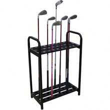 HOHOBLA Golf 27-Hole Cue Display Stand, Golf Club Organizer Golf Club Ground Metal Display Stand Golf Club Holder Rack Golf Putter Rack Golf Putters Golf Club Display Rack Putter Stand Holder Shelf - Black - View 5