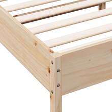 VidaXL Solid Wood Bed Without Mattress 140x190 Cm Pinewood - 棕色 - 查看 6