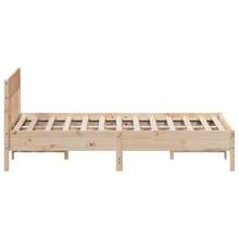 VidaXL Solid Wood Bed Without Mattress 140x190 Cm Pinewood - 棕色 - 查看 4