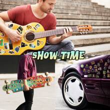 50 张美学贴纸，世界著名油画贴纸，用于装饰笔记本电脑保险杠水瓶电脑手机派对礼物，青少年成人防水贴花 - 彩色 - 查看 8