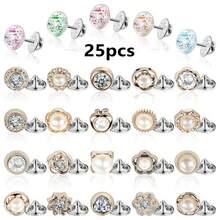 25/30pcs Zinc Alloy Plain Color Anti-Slip Invisible Snap Buttons/Brooches For Shirt, Dress, Sweater, Coat, Scarf, Seamless All-Year-Round - Many - View 12