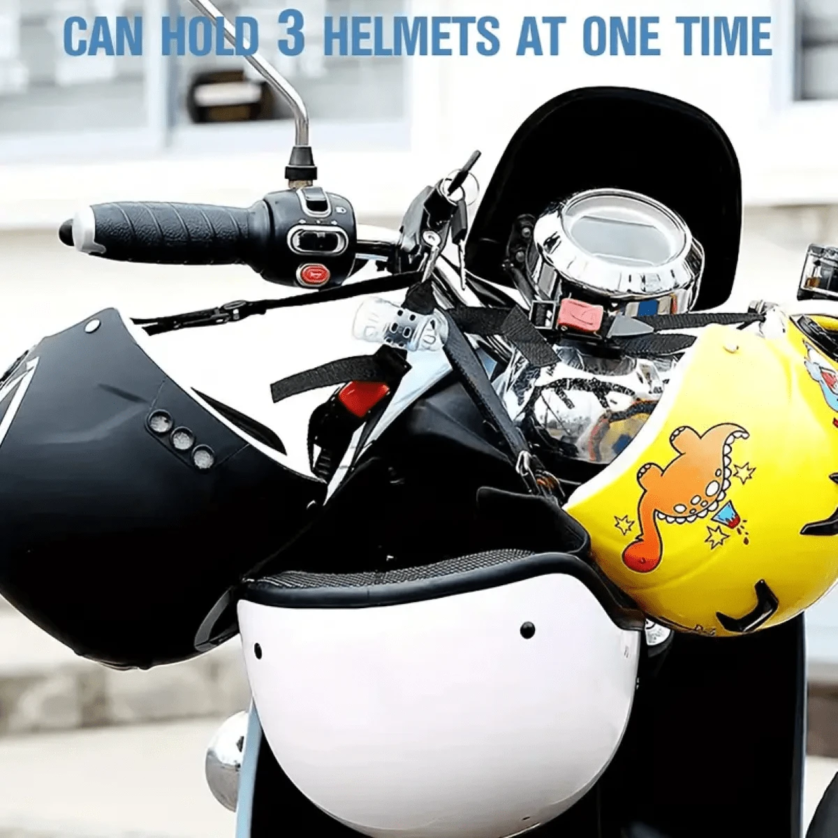 Metal Motorcycle Helmet Lock, Universal Anti-Theft Secure Lock, Multi ...