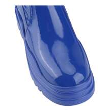 BELOVELY[City-2] Women's Thigh High Boots Patent Leather PU Heeled Over The Knee High Boots Sexy Round Toe Platform Boots Girl Walking Shoes Footwear Rubber Shoe Stylish Comfort Soft Elastic Court High Heel - Màu xanh lam - Xem 8