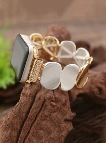 1 件简约闪亮金属表带，兼容 Apple Watch 系列，38mm/40mm/41mm/42mm/44mm/45mm/49mm，时尚女士腕带适用于 Apple Watch Ultra 2、SE 9、8、7、SE 6、5、4、3、2、1，礼物 - 混合色 - 查看 5