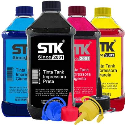 Kit 4 Refil Stkink Compatível L120 L200 L210 L220 L355 L365 L375 L380 L395 400ml