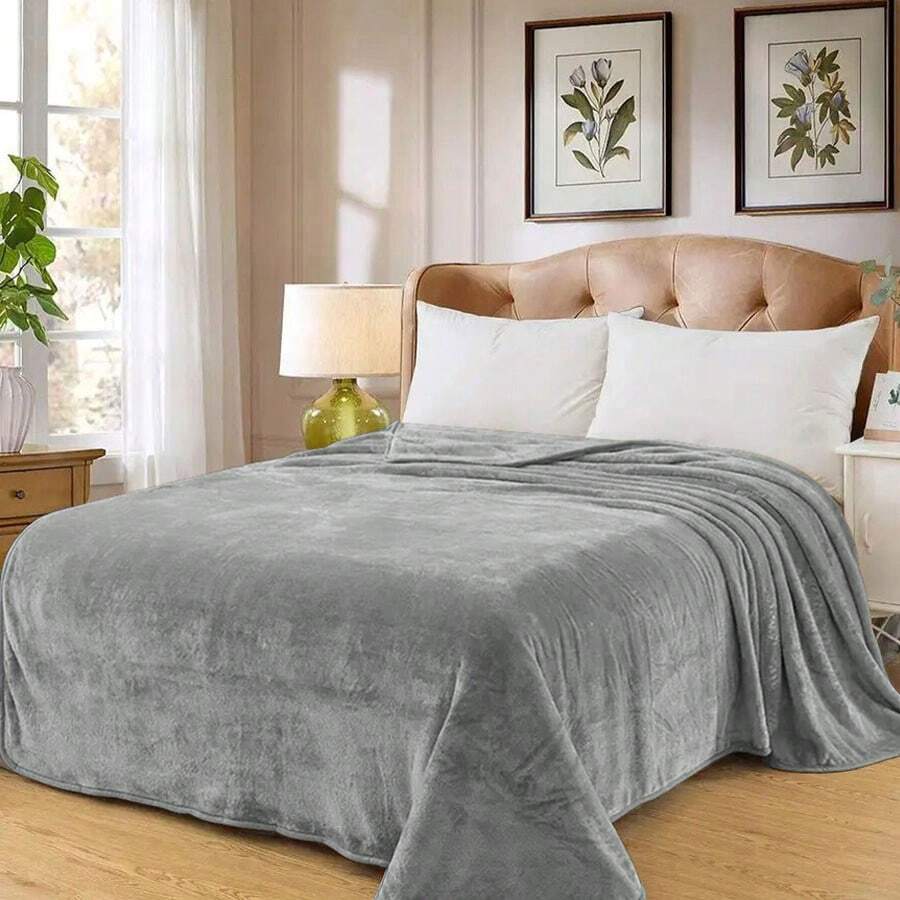 Cobertor Ligero Liso Matrimonial Hotelero Suave Y Calientito